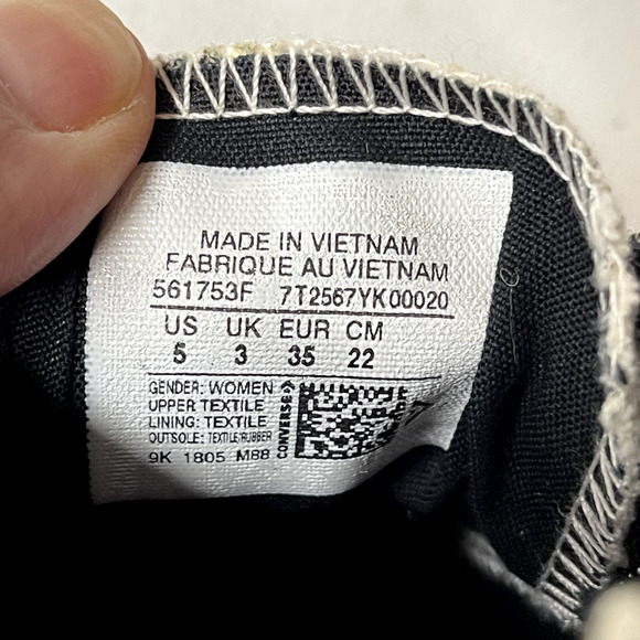 Converse All Stars Sneaker Size 5 Slip On Shoe Wheat White 561753F Shoreline - Picture 7 of 7